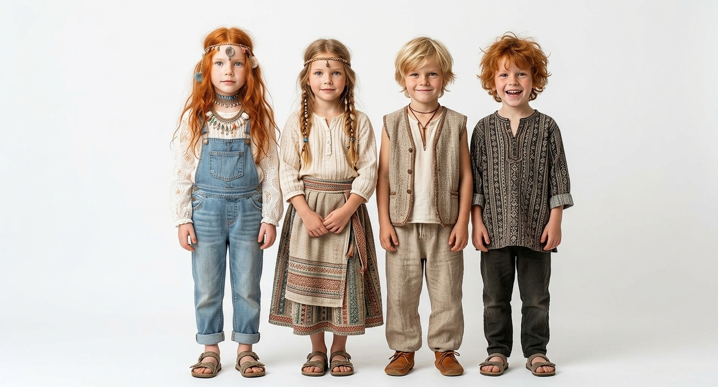 Emily mit Lina, Sven und Ole – alle vier Kinder der Geschichte