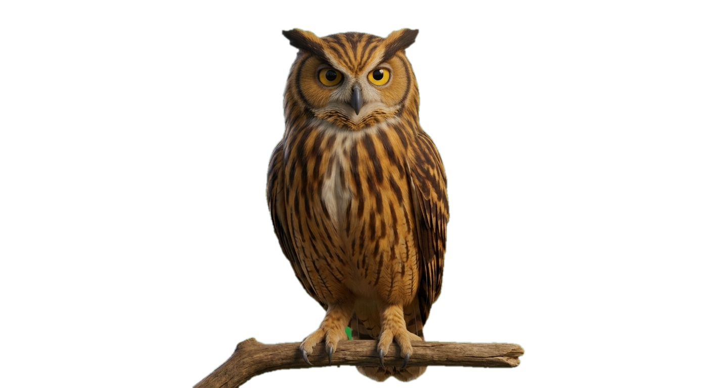 Eule auf Ast